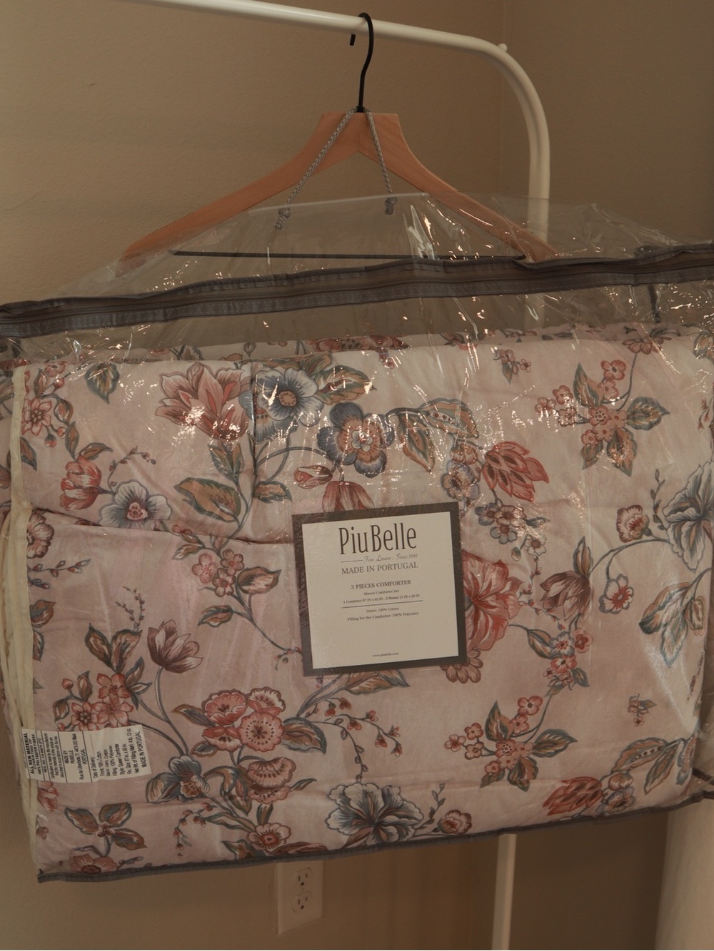PiuBelle Comforter Queen Floral Print 3pcs 100% Cotton
